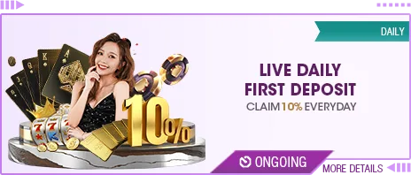 Live Daily First Deposit — claim 10% everyday
